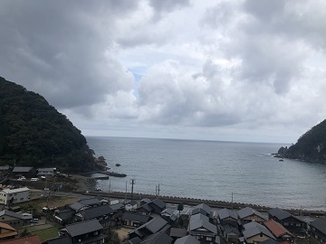 日本海が見えます